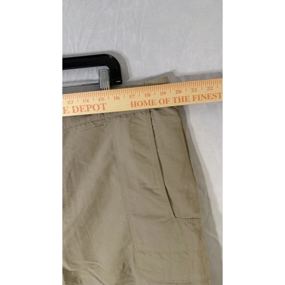 The North Face Convertible Cargo Belted Pants Mens XL Beige Work Hiking Outdoor‎